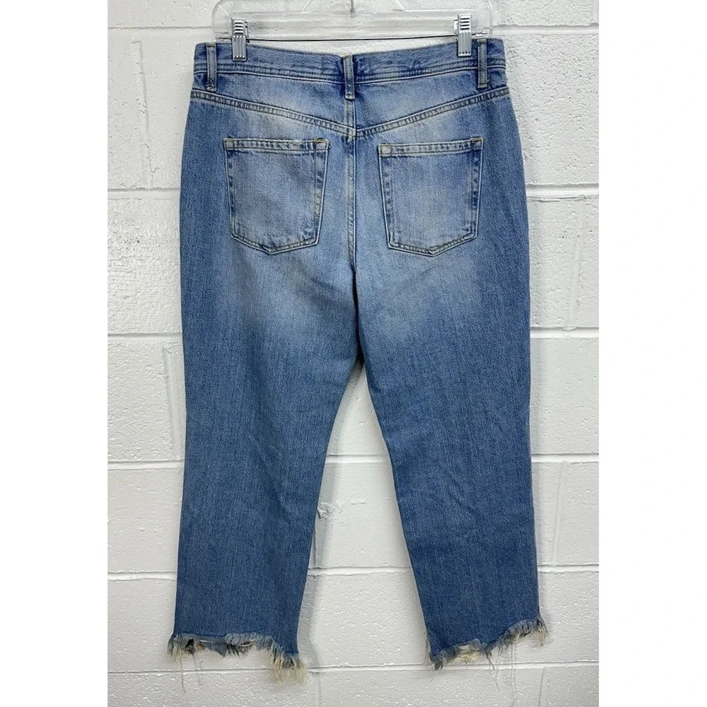 Free People We The Free‎ Maggie Straight Leg Blue Distressed / Women's 28